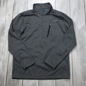 FlyLow Snap Pullover Sweater Jacket Large Mens Grey Hiking Ski Outdoors